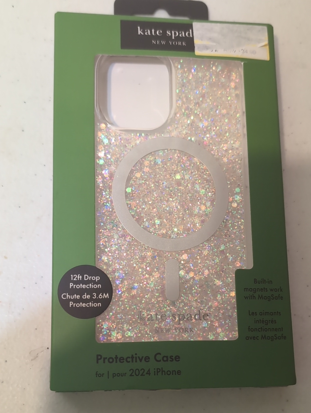 Kate Spade Glitter MagSafe iPhone Case in Iridescent Sparkle